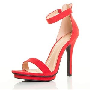 Red Stiletto Platform Heels